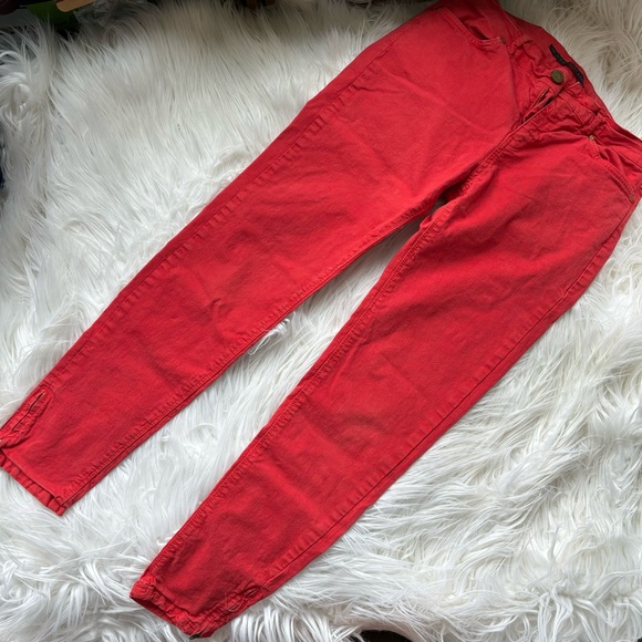 Vintage ZARA basics red skinny jeans 40 eu (8 us) - Picture 1 of 5
